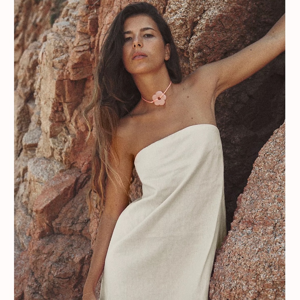 Super cute Free People Essentially The Best Cotton-Linen Mini in Nilla Cream!